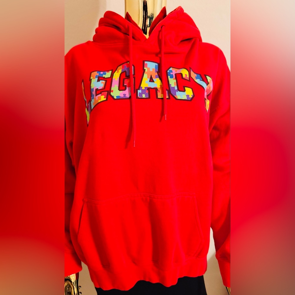 Fashion Nova Red Building My Legacy Hoodie, Size XL - Picture 9 of 16